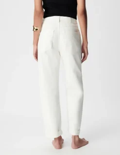 Jean droit blanc 7/8e Anders Femme