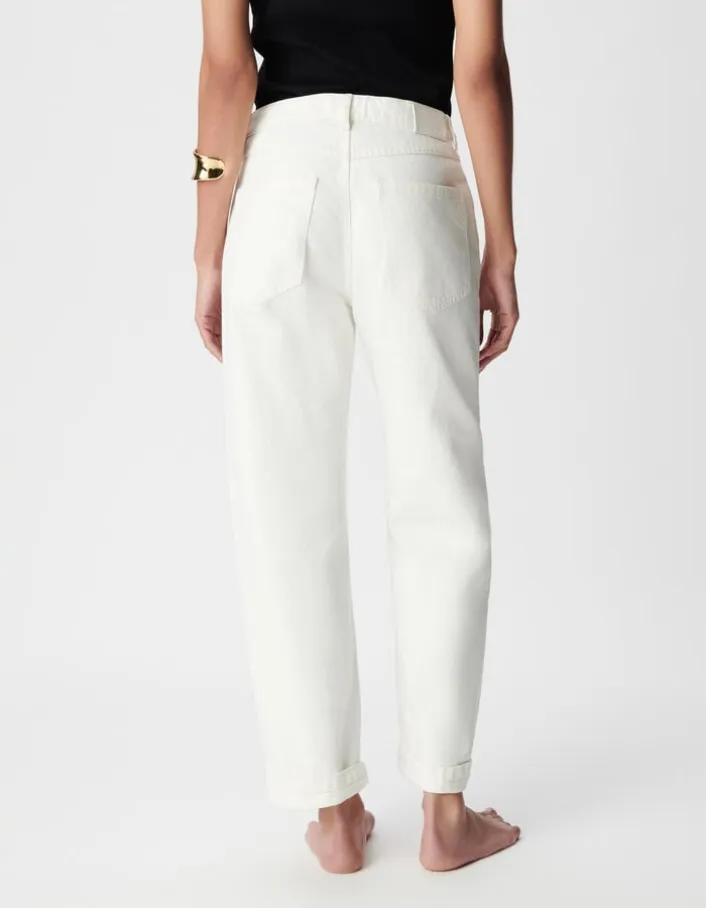 Jean droit blanc 7/8e Anders Femme