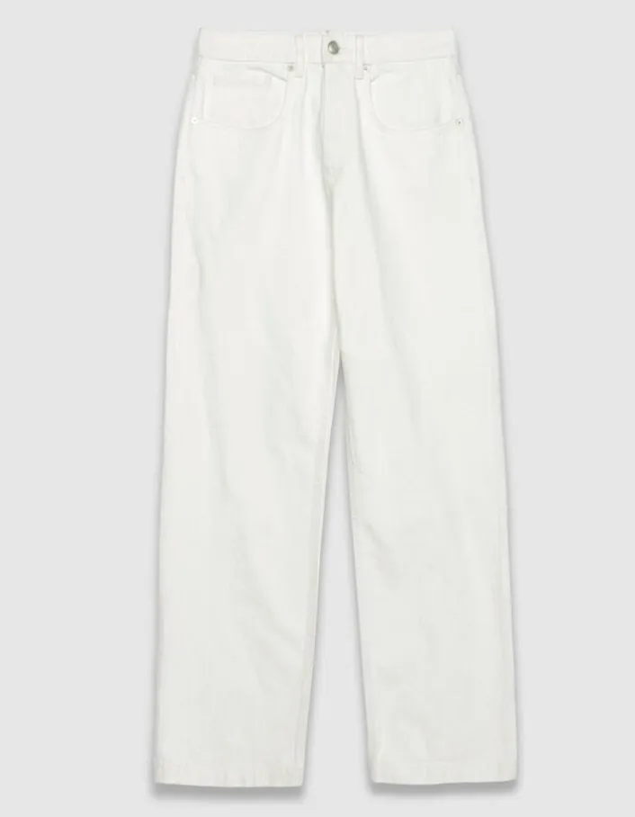 Jean droit blanc 7/8e Anders Femme