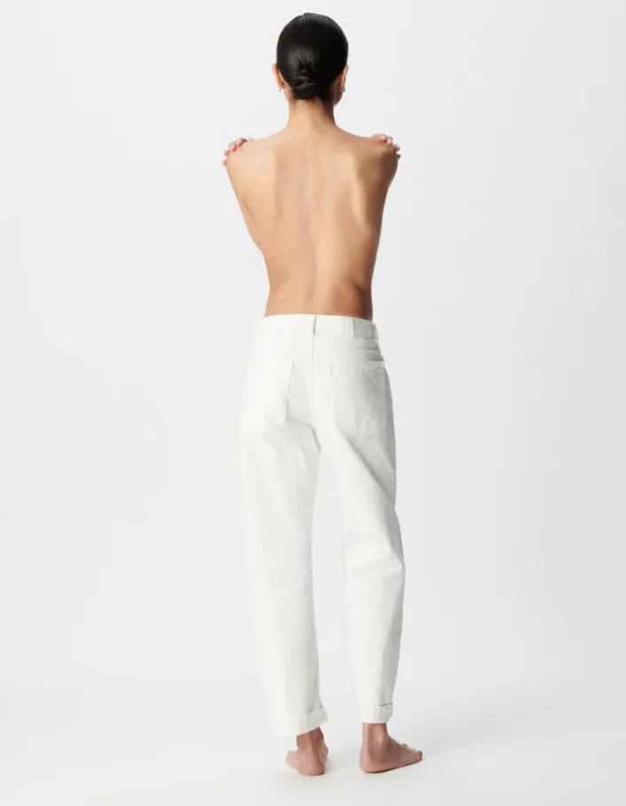 Jean droit blanc 7/8e Anders Femme