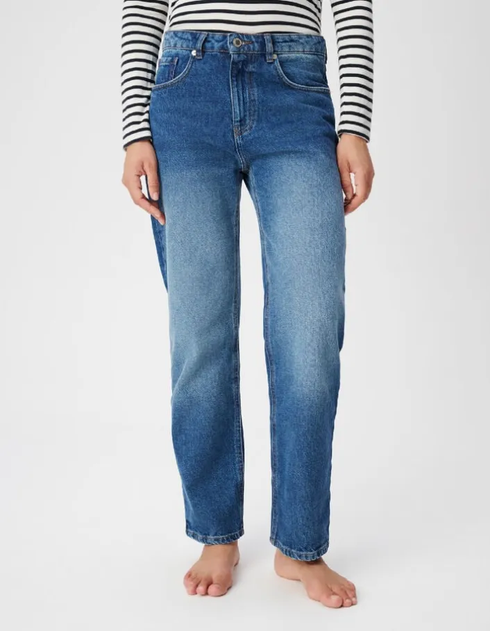 Jean droit bleu 7/8e Anders Femme
