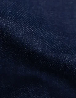 Jean droit bleu foncé powerstretch cropped Femme
