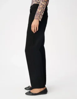 Jean droit noir 7/8e Anders Femme