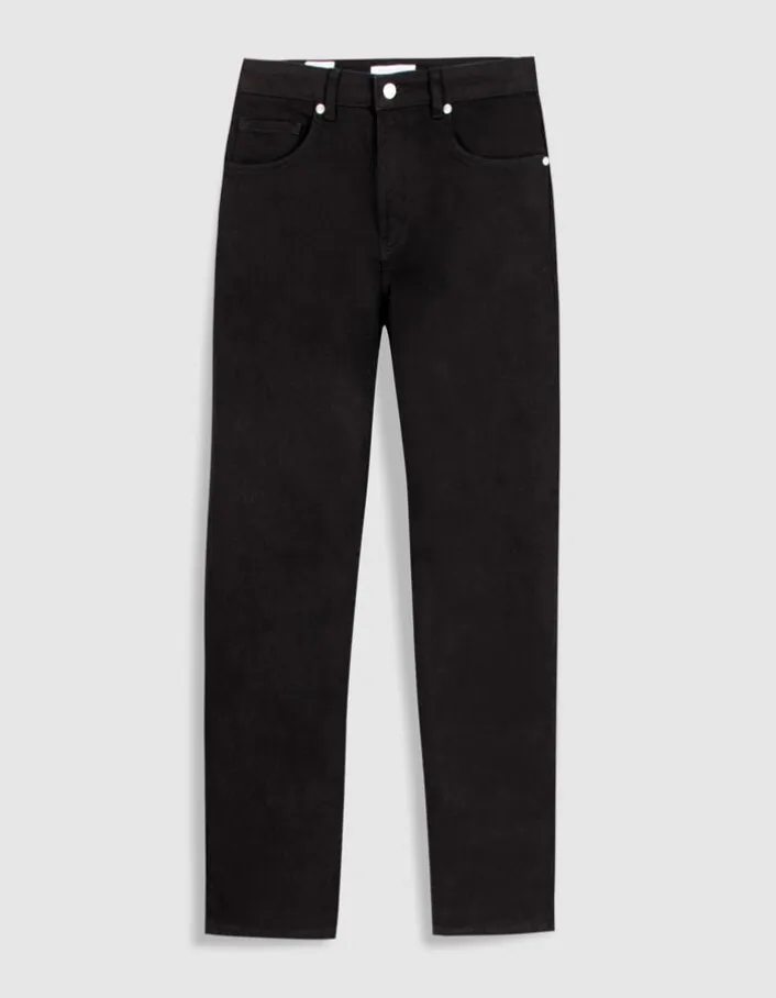 Jean droit noir 7/8e Anders Femme