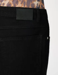 Jean droit noir 7/8e Anders Femme