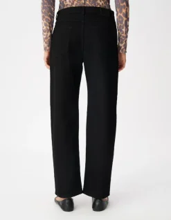 Jean droit noir 7/8e Anders Femme