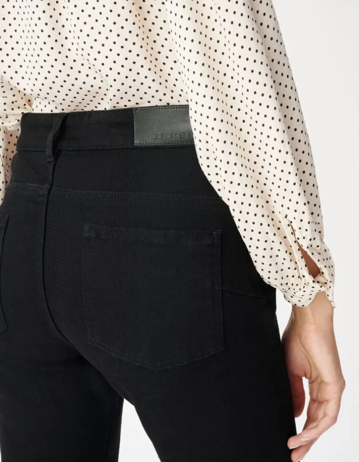 Jean flare noir taille haute Jodie Femme