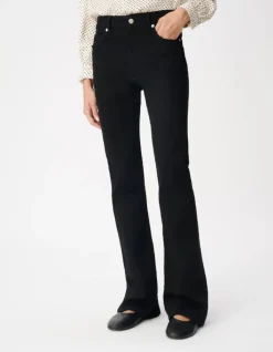 Jean flare noir taille haute Jodie Femme