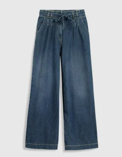 Jean large bleu avec ceinture Elisa Femme