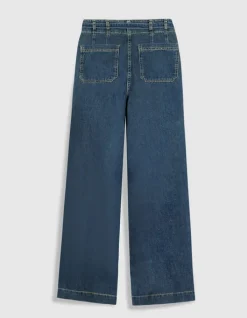 Jean large bleu avec ceinture Elisa Femme