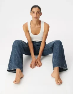 Jean large bleu indigo Edie Femme