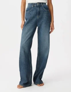 Jean large bleu indigo Edie Femme