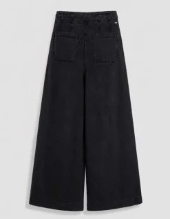 Jean large gris avec ceinture Elisa Femme