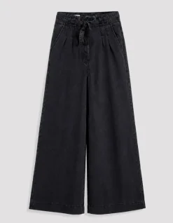 Jean large gris avec ceinture Elisa Femme