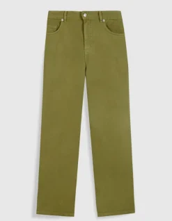 Jean large vert Lyocell® taille haute Edie Femme