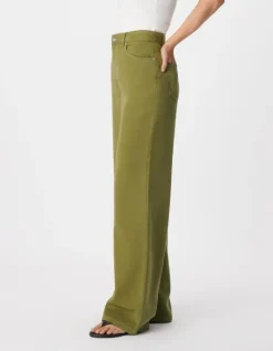 Jean large vert Lyocell® taille haute Edie Femme