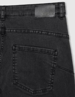 Jean slim gris taille haute détails clous Nina Femme