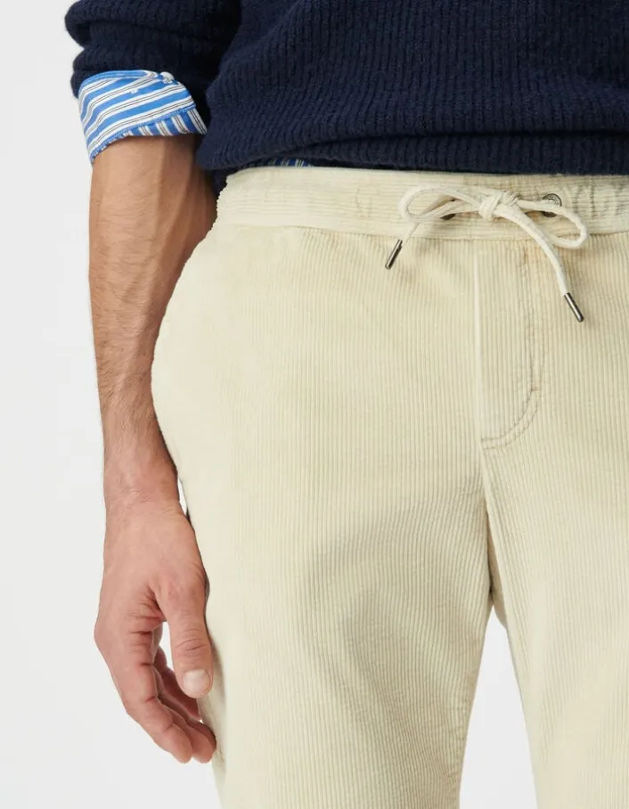 Jogpant beige velours côtelé Homme