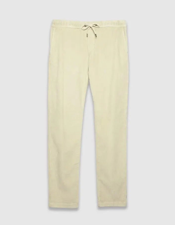 Jogpant beige velours côtelé Homme