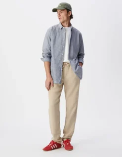 Jogpant comfort beige taille élastiquée Homme