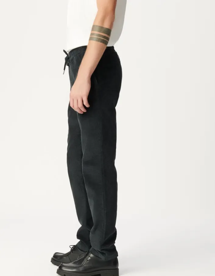 Jogpant gris velours côtelé Homme