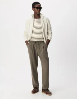 Jogpant marron flanelle Homme