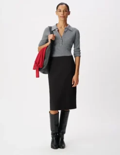Jupe crayon noire Femme