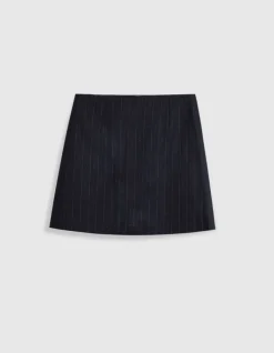 Jupe de tailleur courte marine motif rayures tennis Femme