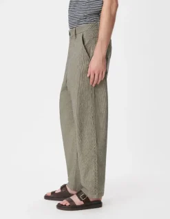 Pantalon battle gris motif rayures Homme