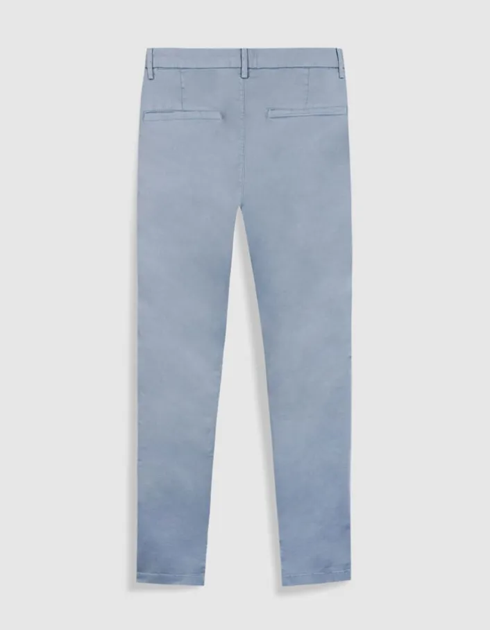 Pantalon chino slim bleu Homme