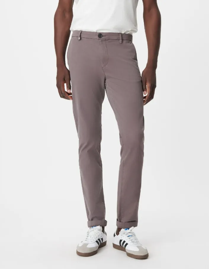 Pantalon chino slim gris Homme