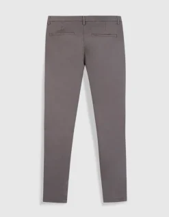 Pantalon chino slim gris Homme