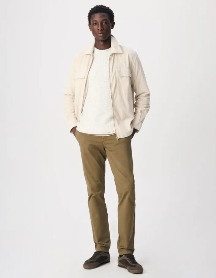 Pantalon chino slim kaki Homme