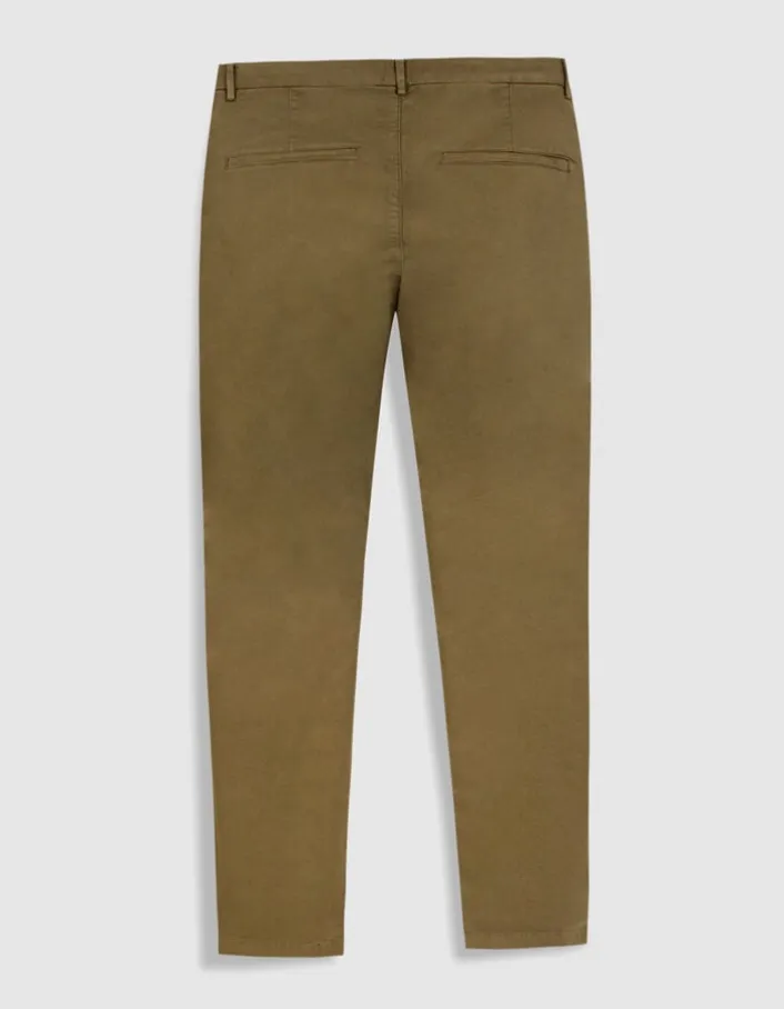 Pantalon chino slim kaki Homme