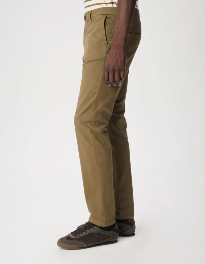Pantalon chino slim kaki Homme