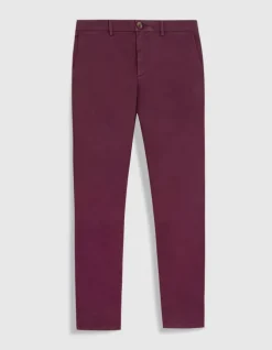 Pantalon chino slim prune Homme