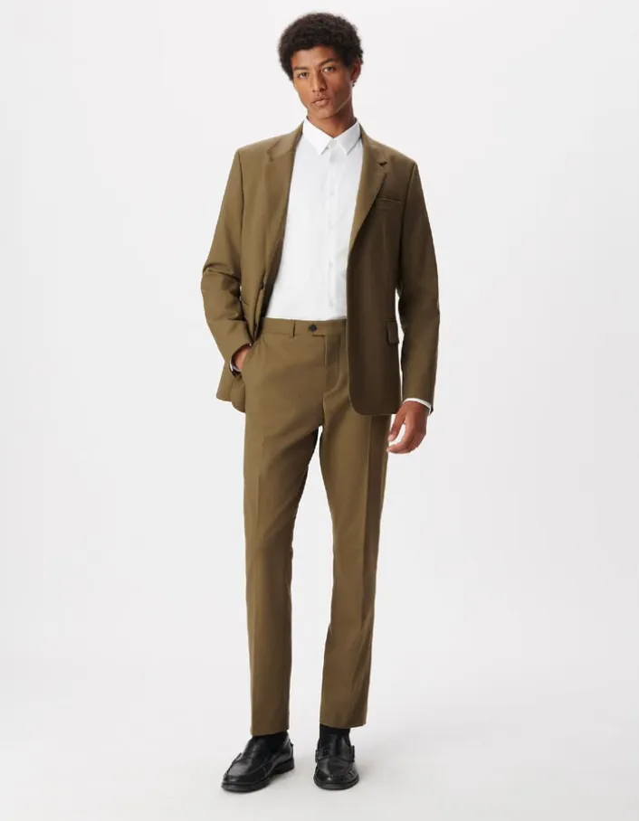 Pantalon de costume kaki TRAVEL SUIT Homme
