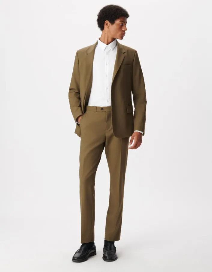 Pantalon de costume kaki TRAVEL SUIT Homme