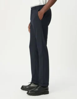 Pantalon de costume marine élastiqué dos Homme