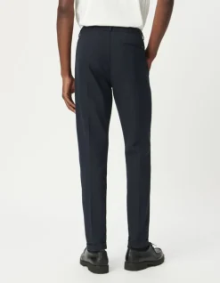 Pantalon de costume marine élastiqué dos Homme