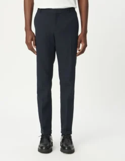 Pantalon de costume marine élastiqué dos Homme