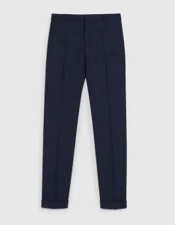 Pantalon de costume marine twill fantaisie Homme