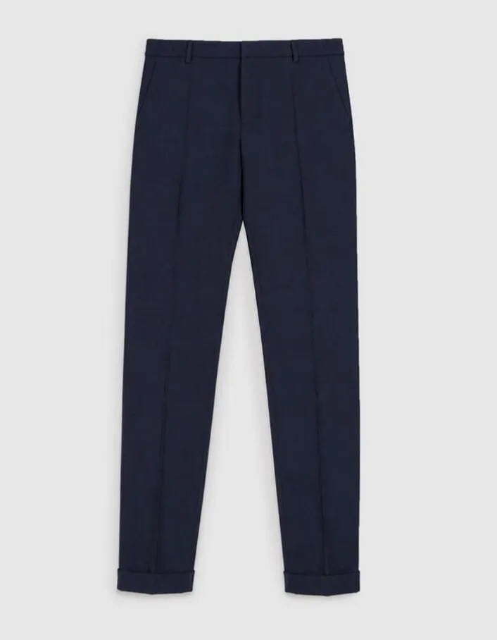 Pantalon de costume marine twill fantaisie Homme