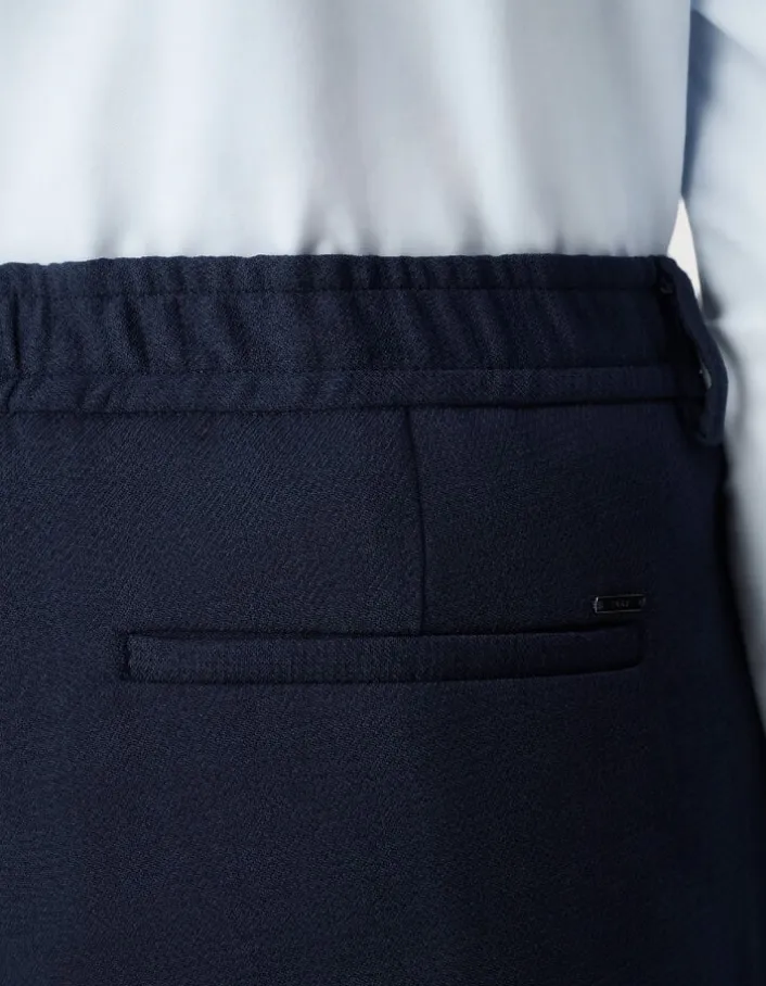 Pantalon de costume marine twill fantaisie Homme