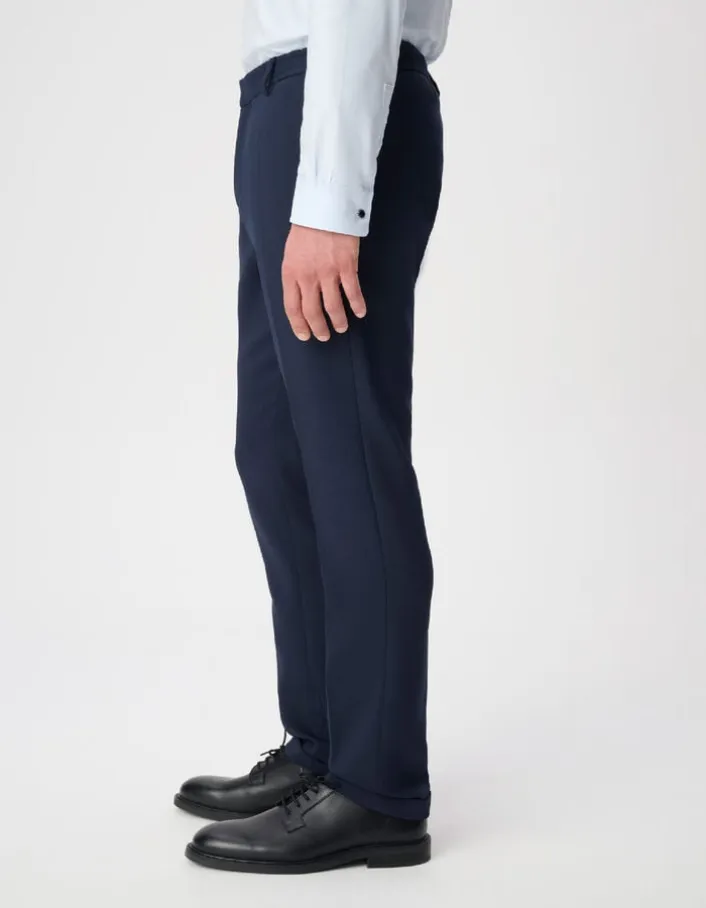 Pantalon de costume marine twill fantaisie Homme