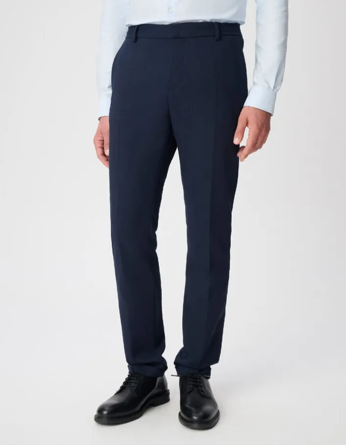 Pantalon de costume marine twill fantaisie Homme