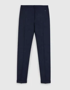 Pantalon de costume marine twill fantaisie Homme