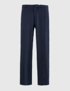Pantalon de costume SLIM marine maille Milano Homme