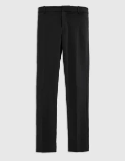 Pantalon de costume SLIM noir maille Milano Homme