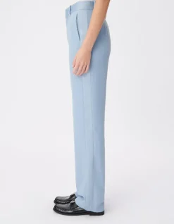 Pantalon de tailleur bleu fluide Femme
